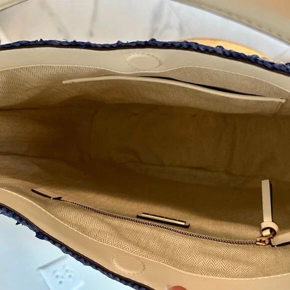 Tory Burch Thea Straw Bucket Shoulder Bag - Picture 12 of 15